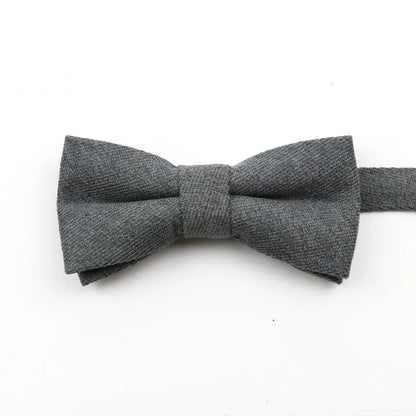 Solid Color Suede Bow Tie - Classic Men  Kids Bowknot for Weddings - ZOOMNSTORE