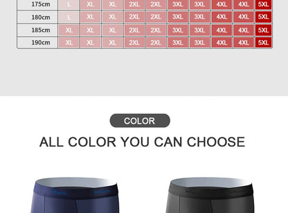 Mens Antibacterial Ice Silk Boxer Shorts - 3 Pack 5XL Underwear - ZOOMNSTORE