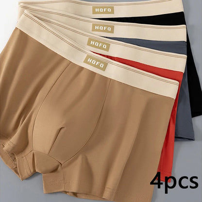 Men Boxer Shorts - Breathable Polyester Boxers With U Convex Design, Large Size 4XL - ZOOMNSTORE