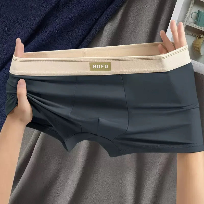 Men Boxer Shorts - Breathable Polyester Boxers With U Convex Design, Large Size 4XL - ZOOMNSTORE