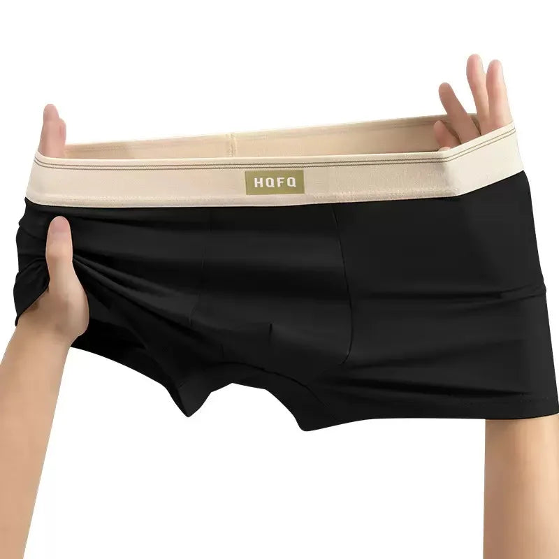 Men Boxer Shorts - Breathable Polyester Boxers With U Convex Design, Large Size 4XL - ZOOMNSTORE
