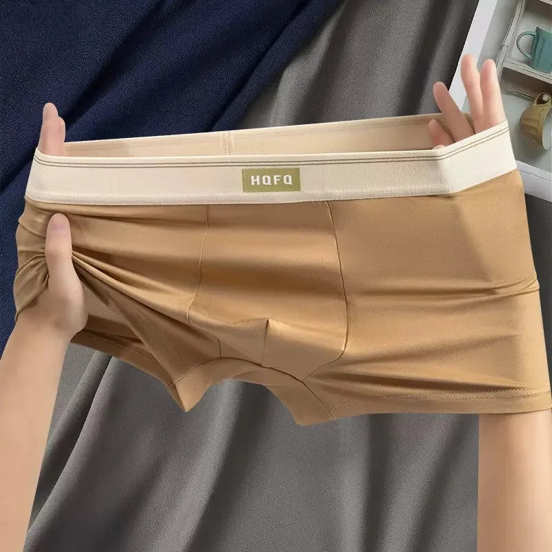 Men Boxer Shorts - Breathable Polyester Boxers With U Convex Design, Large Size 4XL - ZOOMNSTORE
