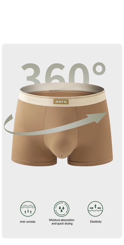 Men Boxer Shorts - Breathable Polyester Boxers With U Convex Design, Large Size 4XL - ZOOMNSTORE