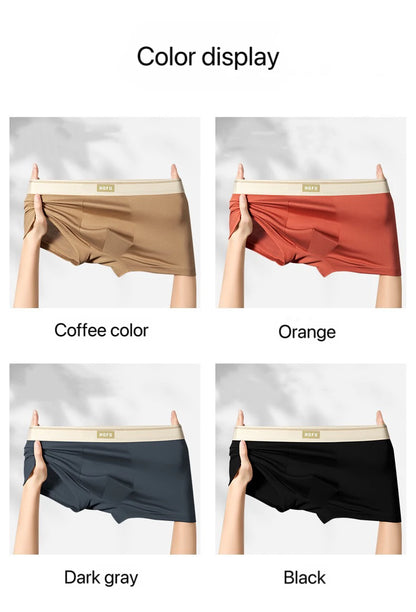 Men Boxer Shorts - Breathable Polyester Boxers With U Convex Design, Large Size 4XL - ZOOMNSTORE