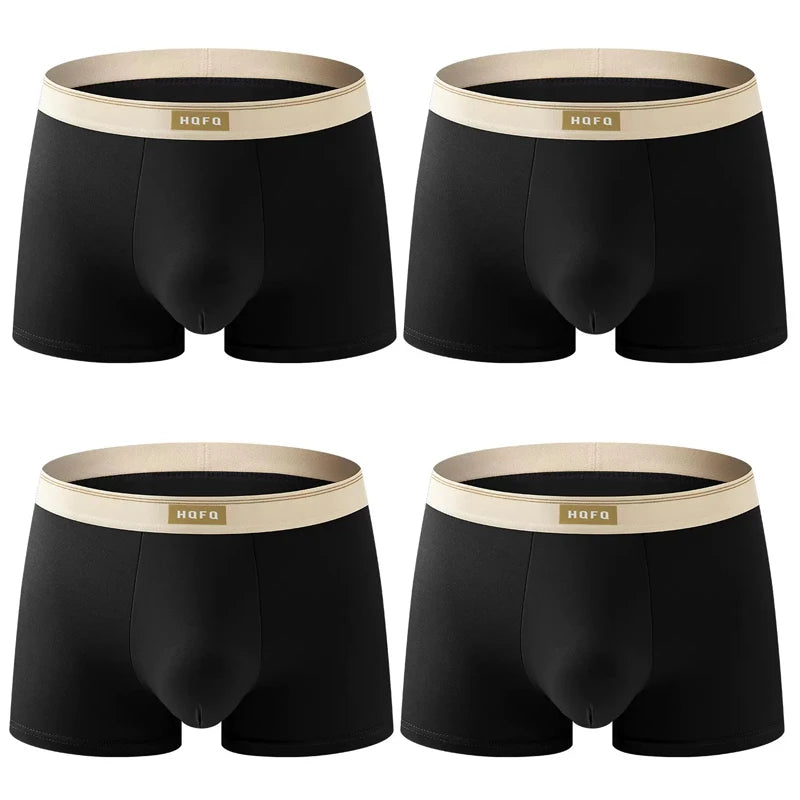 Men Boxer Shorts - Breathable Polyester Boxers With U Convex Design, Large Size 4XL - ZOOMNSTORE