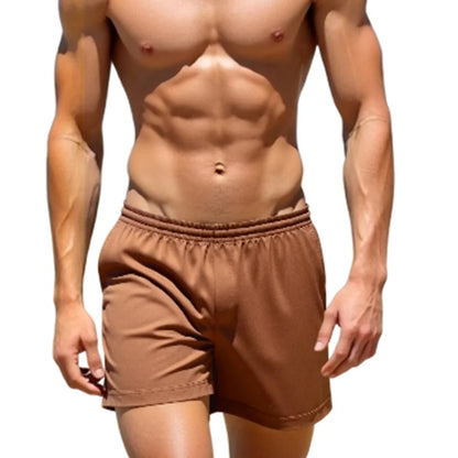 Men Breathable Boxer Shorts - Seamless Ice Silk Underwear, Smooth Satin Boxers - ZOOMNSTORE