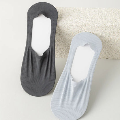 Men Breathable Socks - Summer Mesh Knit Thin Cotton Non Slip Invisible Socks - ZOOMNSTORE