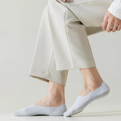 Men Breathable Socks - Summer Mesh Knit Thin Cotton Non Slip Invisible Socks - ZOOMNSTORE