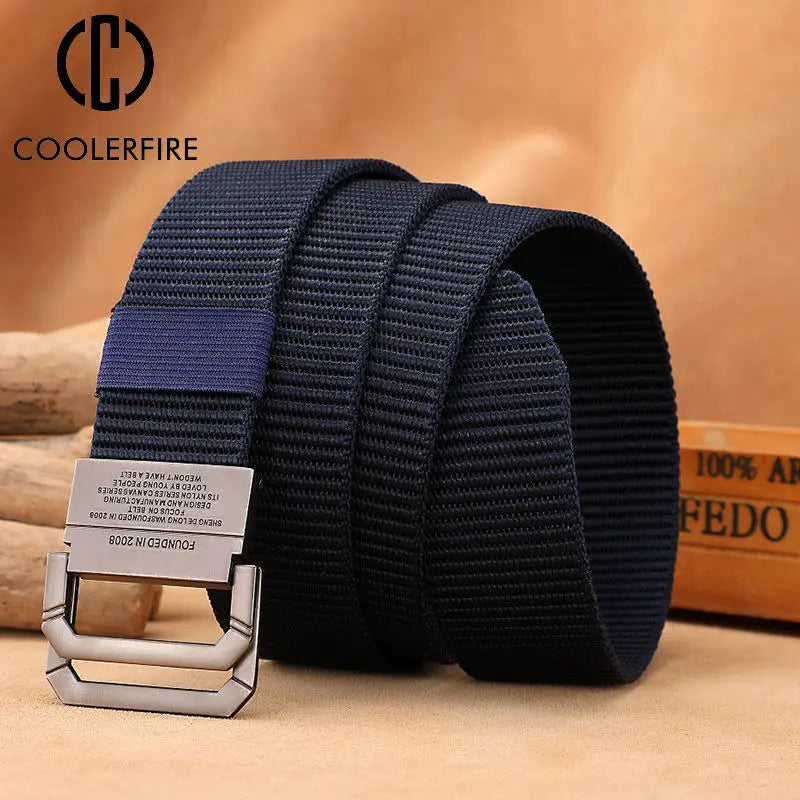 Luxury Mens Tactical Nylon Belt - Fashionable Military Sports Strap - ZOOMNSTORE
