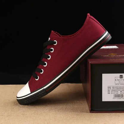 Men Casual Shoes | Spring Summer Breathable Canvas Sneakers - Black White Round Toe Footwear - ZOOMNSTORE