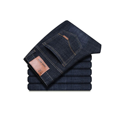 Men Classic Jeans – Wide Leg Denim Pants With High Waist & Slight Stretch - ZOOMNSTORE