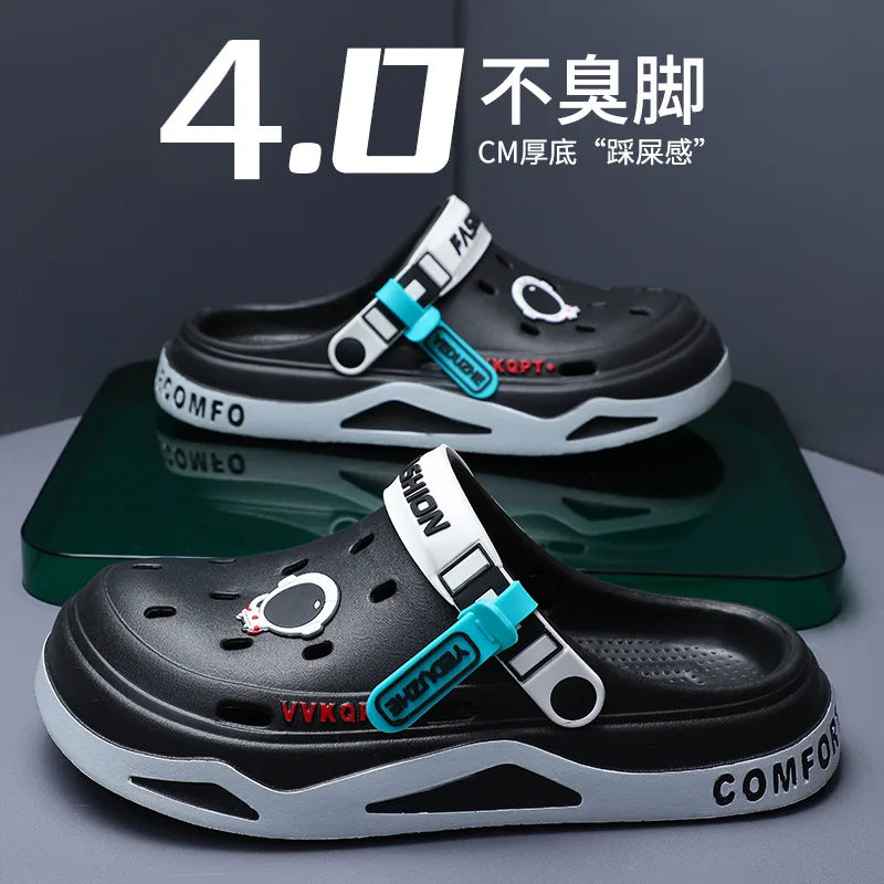 Men Clogs Slippers - Lightweight Soft EVA Injection Shoes With Hole Design - ZOOMNSTORE