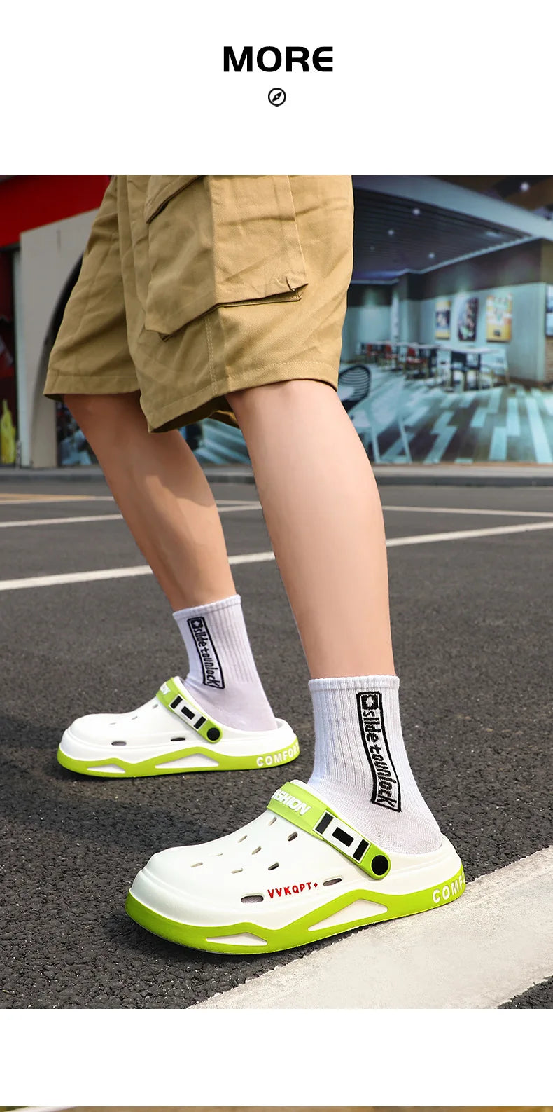 Men Clogs Slippers - Lightweight Soft EVA Injection Shoes With Hole Design - ZOOMNSTORE