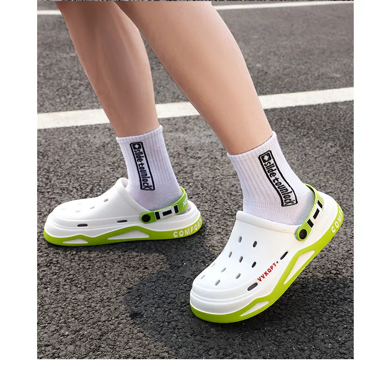 Men Clogs Slippers - Lightweight Soft EVA Injection Shoes With Hole Design - ZOOMNSTORE