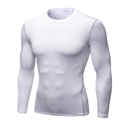 Men Compression Shirt - Muscle Support Long Sleeve Sports Tee | Quick Dry Workout Top - ZOOMNSTORE