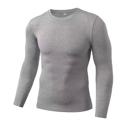 Men Compression Shirt - Muscle Support Long Sleeve Sports Tee | Quick Dry Workout Top - ZOOMNSTORE