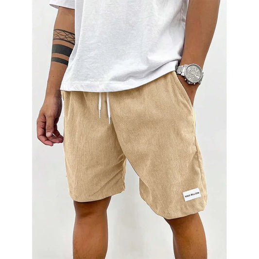 Mens Corduroy Casual Shorts - Summer Beach Basketball Trousers - ZOOMNSTORE