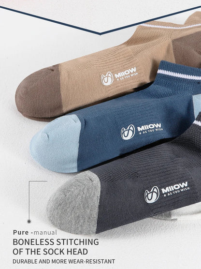 Men Cotton Ankle Socks – Summer Casual Patchwork Low Cut Breathable Sock Set - ZOOMNSTORE