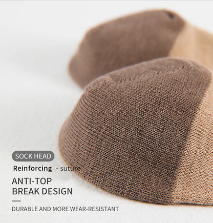Men Cotton Ankle Socks – Summer Casual Patchwork Low Cut Breathable Sock Set - ZOOMNSTORE