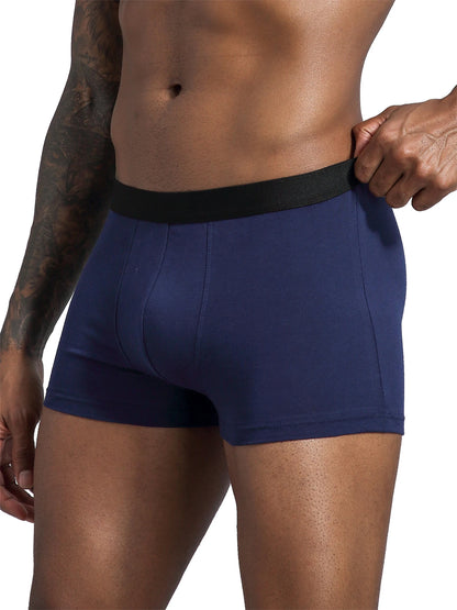 Men Cotton Boxer Briefs - 6pcs Luxury Men's Underwear Set | Soft Breathable Knit Fabric Boxers - ZOOMNSTORE