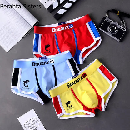 Mens Cotton Boxer Briefs - 3 Pack Fashion Underwear - ZOOMNSTORE