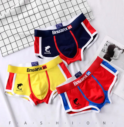 Mens Cotton Boxer Briefs - 3 Pack Fashion Underwear - ZOOMNSTORE