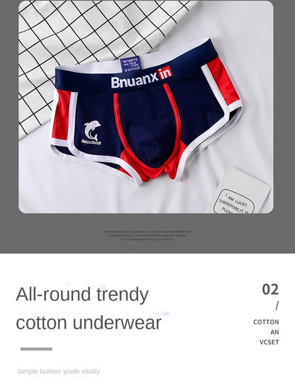 Mens Cotton Boxer Briefs - 3 Pack Fashion Underwear - ZOOMNSTORE