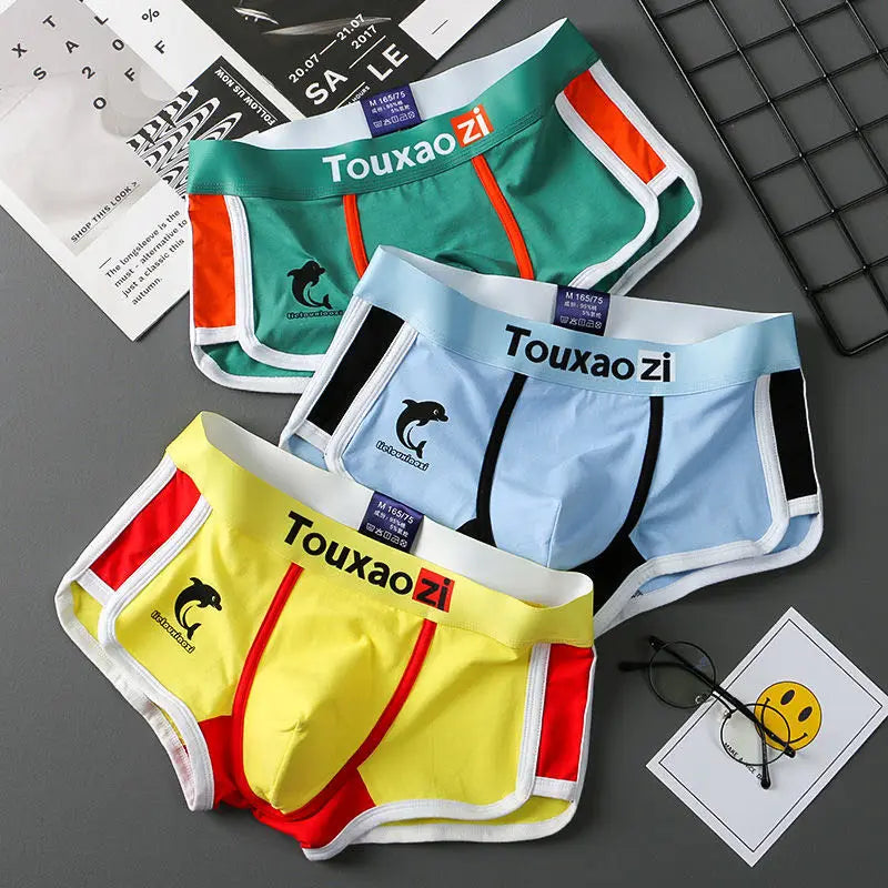 Mens Cotton Boxer Briefs - 3 Pack Fashion Underwear - ZOOMNSTORE