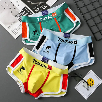 Mens Cotton Boxer Briefs - 3 Pack Fashion Underwear - ZOOMNSTORE