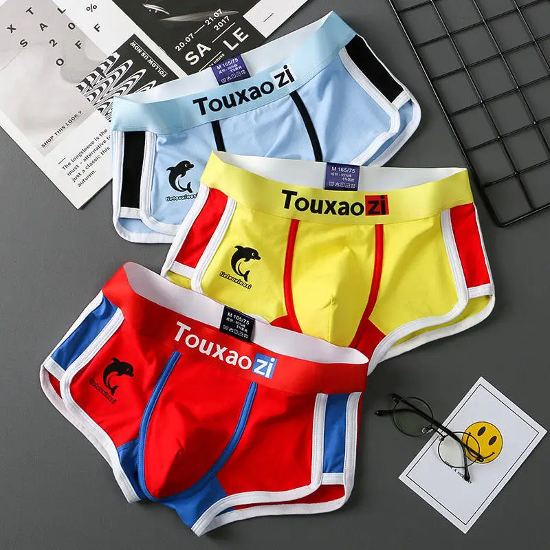 Mens Cotton Boxer Briefs - 3 Pack Fashion Underwear - ZOOMNSTORE