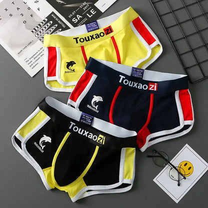 Mens Cotton Boxer Briefs - 3 Pack Fashion Underwear - ZOOMNSTORE