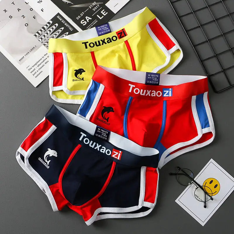 Mens Cotton Boxer Briefs - 3 Pack Fashion Underwear - ZOOMNSTORE