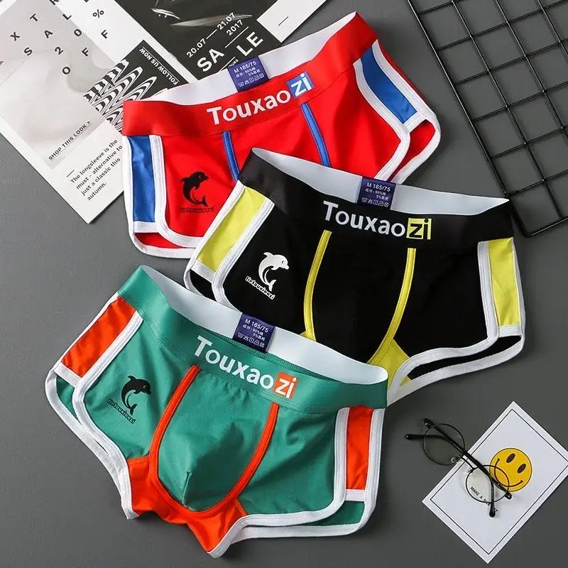 Mens Cotton Boxer Briefs - 3 Pack Fashion Underwear - ZOOMNSTORE