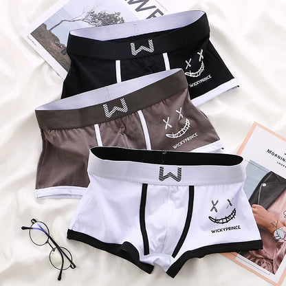 Men Cotton Boxers - Breathable U-Convex Boxer Design, Soft Knit Fabric Underwear Set - ZOOMNSTORE
