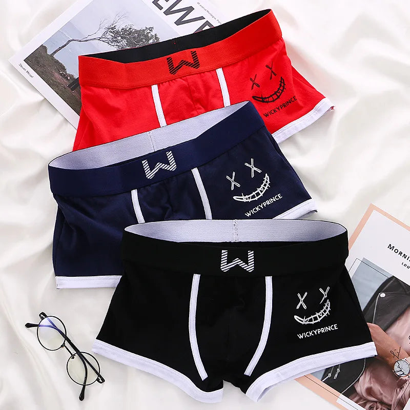 Men Cotton Boxers - Breathable U-Convex Boxer Design, Soft Knit Fabric Underwear Set - ZOOMNSTORE