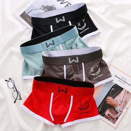 Men Cotton Boxers - Breathable U-Convex Boxer Design, Soft Knit Fabric Underwear Set - ZOOMNSTORE