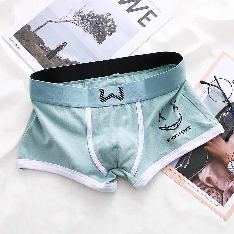Men Cotton Boxers - Breathable U-Convex Boxer Design, Soft Knit Fabric Underwear Set - ZOOMNSTORE