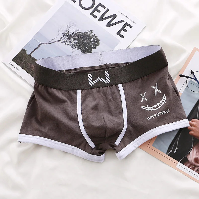 Men Cotton Boxers - Breathable U-Convex Boxer Design, Soft Knit Fabric Underwear Set - ZOOMNSTORE