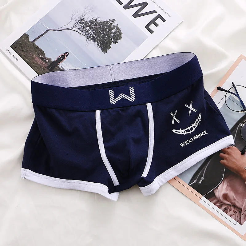 Men Cotton Boxers - Breathable U-Convex Boxer Design, Soft Knit Fabric Underwear Set - ZOOMNSTORE