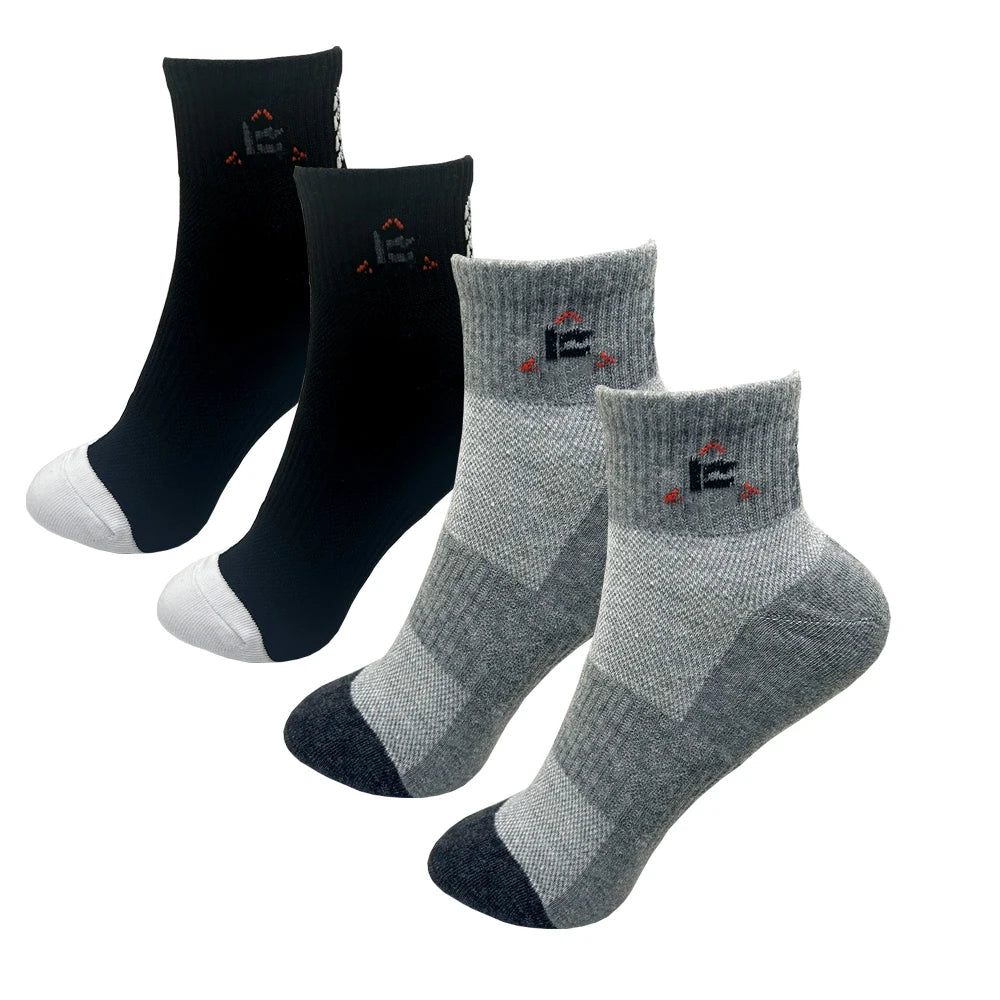 Men Cotton Dress Socks - Soft Breathable Black Business Casual Crew Length, Large Size - ZOOMNSTORE