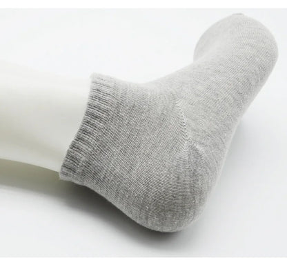 Men Cotton Socks - 5 Pairs Large Size Casual Breathable Boat Short Ankle Socks - ZOOMNSTORE
