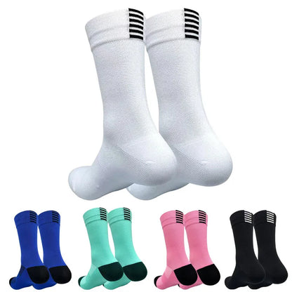 Men Cycling Socks | Summer Breathable Mesh Bike Socks - Quick Dry Mid Tube Sports - ZOOMNSTORE