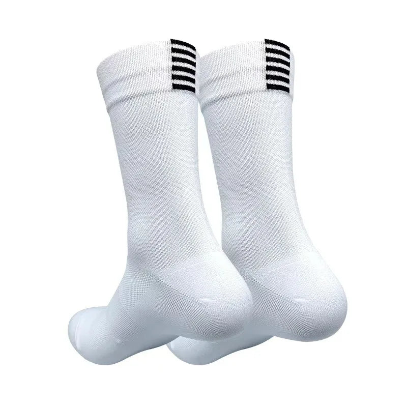 Men Cycling Socks | Summer Breathable Mesh Bike Socks - Quick Dry Mid Tube Sports - ZOOMNSTORE
