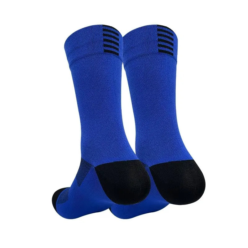Men Cycling Socks | Summer Breathable Mesh Bike Socks - Quick Dry Mid Tube Sports - ZOOMNSTORE