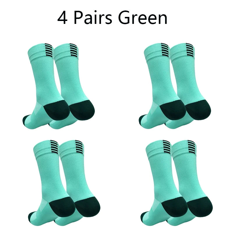 Men Cycling Socks | Summer Breathable Mesh Bike Socks - Quick Dry Mid Tube Sports - ZOOMNSTORE