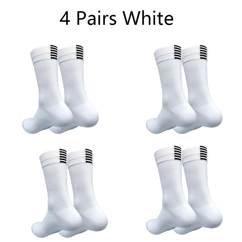 Men Cycling Socks | Summer Breathable Mesh Bike Socks - Quick Dry Mid Tube Sports - ZOOMNSTORE