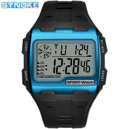 Men Digital Watch - Big Number Display | 3ATM Water Resistant Outdoor Sports - ZOOMNSTORE