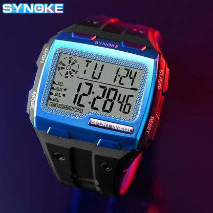 Men Digital Watch - Big Number Display | 3ATM Water Resistant Outdoor Sports - ZOOMNSTORE