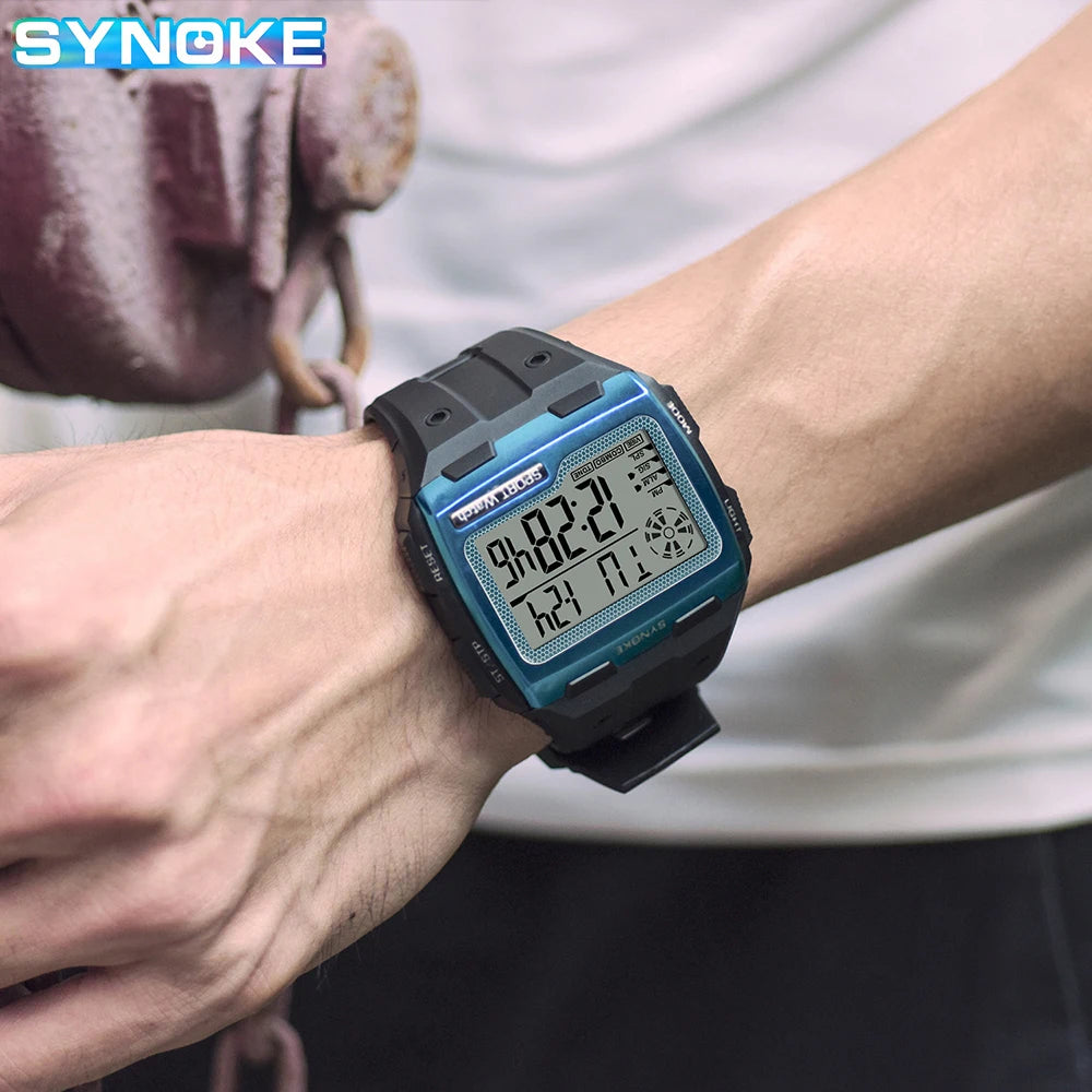 Men Digital Watch - Big Number Display | 3ATM Water Resistant Outdoor Sports - ZOOMNSTORE