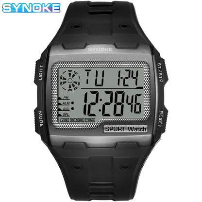 Men Digital Watch - Big Number Display | 3ATM Water Resistant Outdoor Sports - ZOOMNSTORE